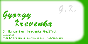 gyorgy krevenka business card